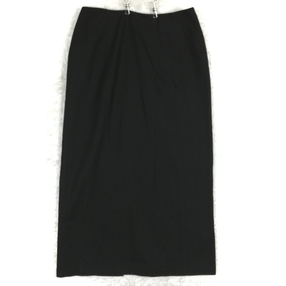 Eddie Bauer Womens Skirt Wool Blend‎ Black Maxi Length 14
